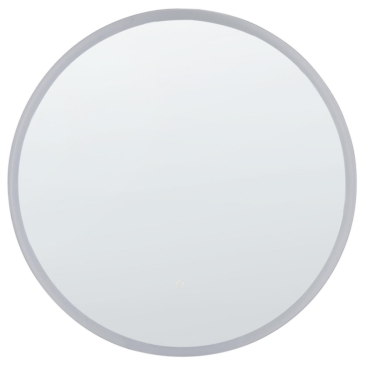 BADSPIEGEL mit LED-Beleuchtung rund 79 cm Deauville - Silberfarben, Glas (79/79/4cm) - Beliani