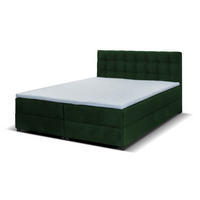 BOXBETT Malmo 200x200 cm mit Topper, zwei Bettkästen und Matratze, grün - Grün, Kunststoff (200/200cm) - Margaret Hadas24