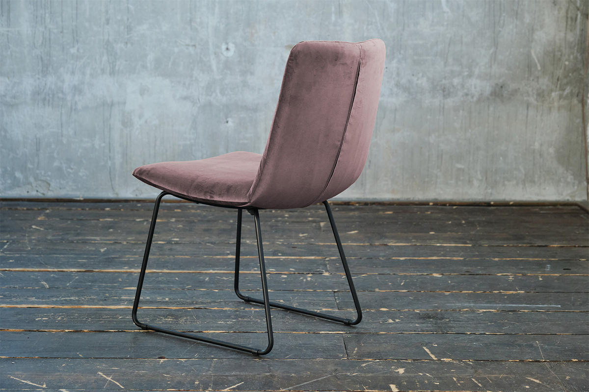 STUHL NEW CHARME Rosé Velvet (1er-Set) - Roségold/Rosa, Textil (52/87/66cm) - KAWOLA