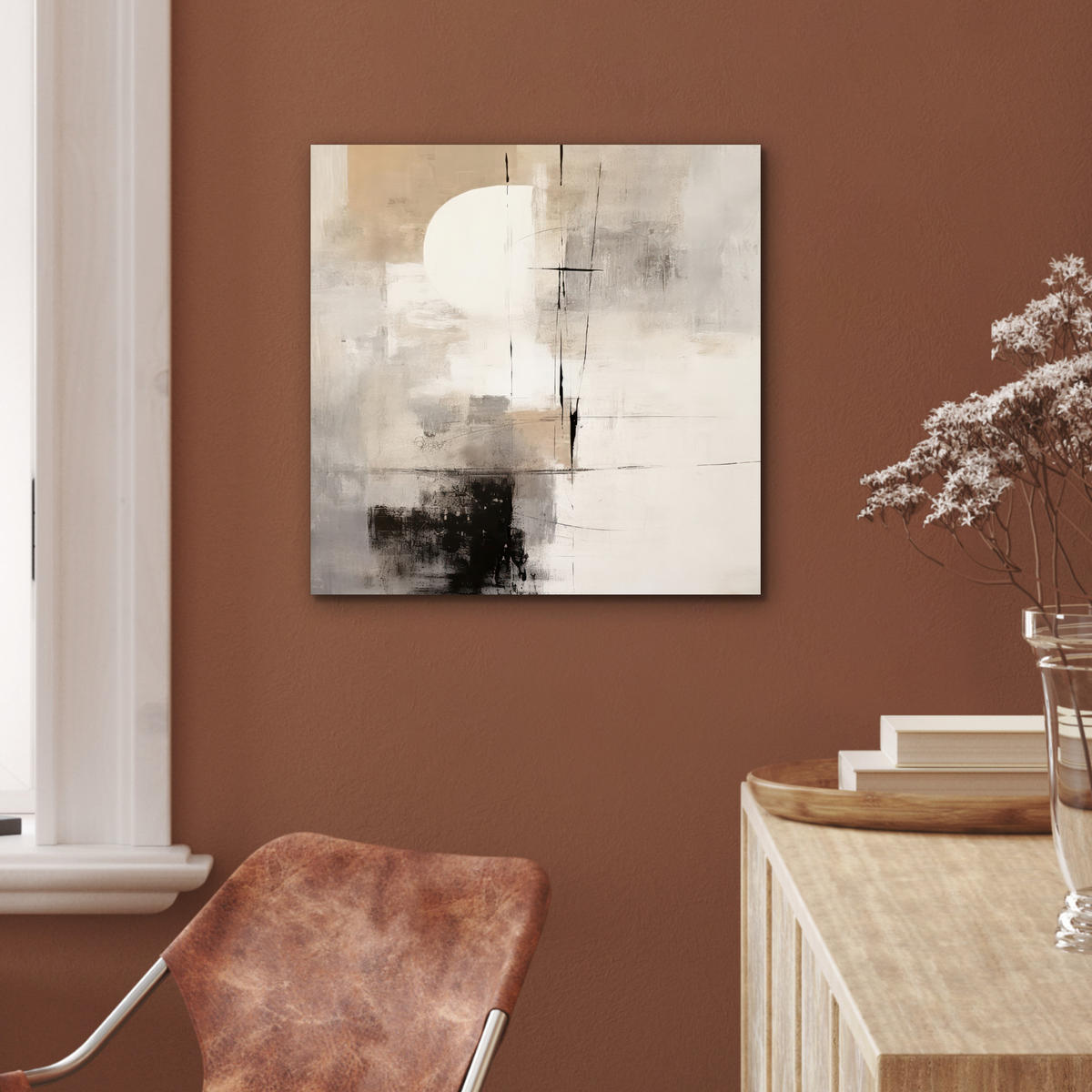 KOVOVÝ OBRAZ Abstraktné - Umenie - Sivé 50x50 cm - svetlosivá, kov (50/50cm) - MuchoWow