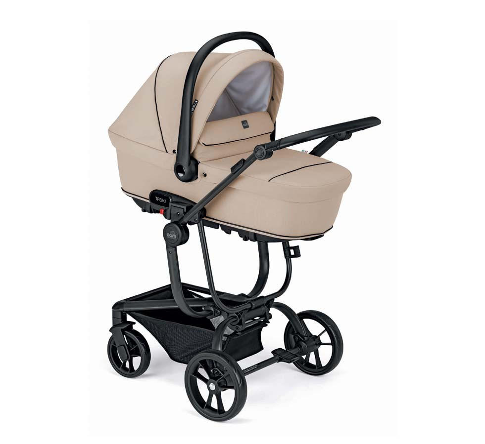 SPORT-KINDERWAGEN Taski inkl. Auto-Babyschale - Beige/Schwarz, Kunststoff (1090/530/675cm) - Cam il Mondo del Bambino S.p.A.
