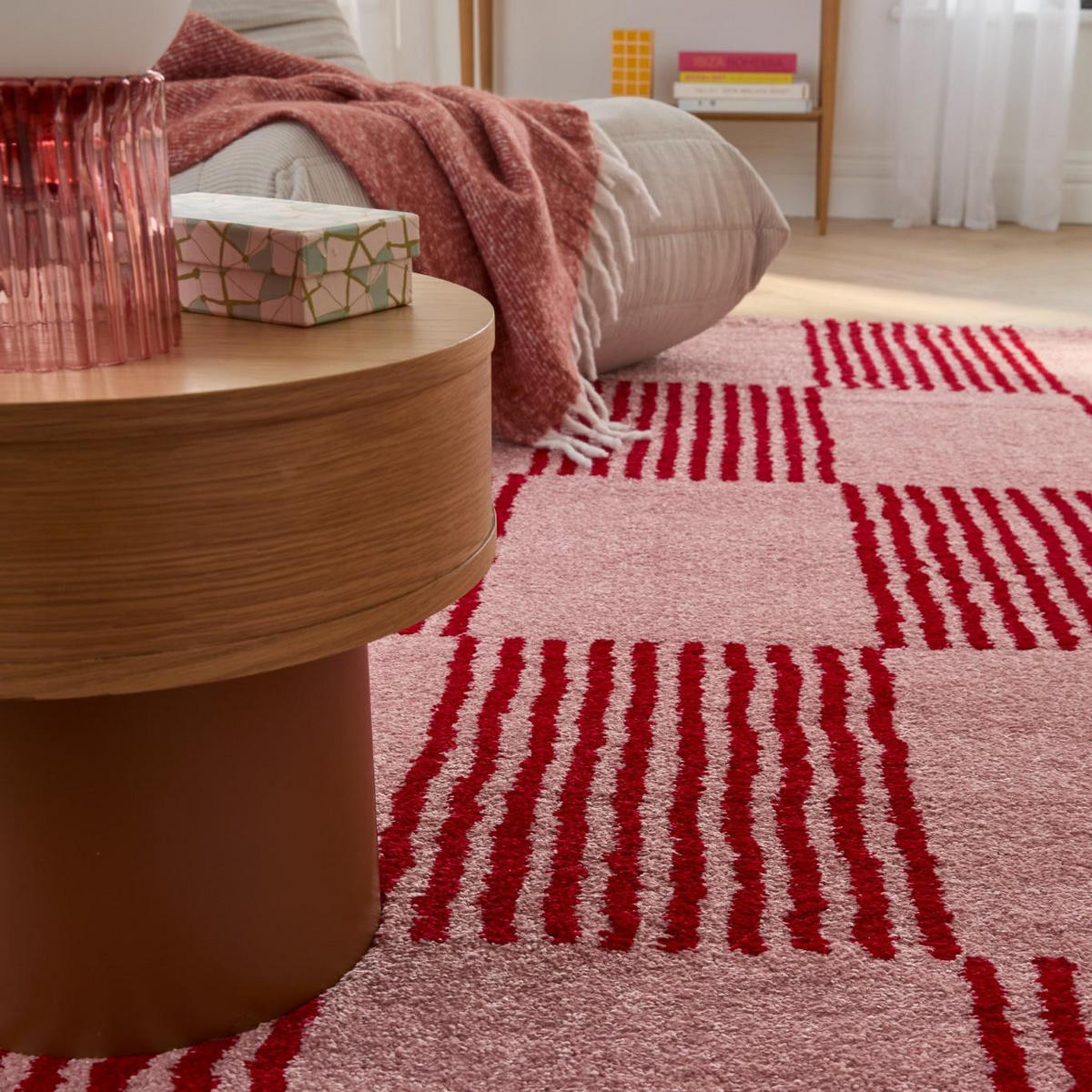 TEPPICH vintage mit blumenmuster rot Groovy 120x160 cm - Rot, Textil (120/160cm) - Nazar Rugs