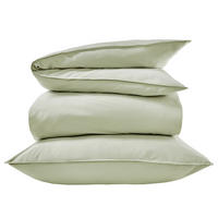 MAKOSATIN BETTWÄSCHE Nightlife Deluxe aus Baumwolle 155 x 220 cm - Salbeigrün, Textil (135/200cm) - Butlers