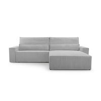 ECKSOFA - Denver L - Hellgrau - Hellgrau, Holz (290/200cm) - Möblo