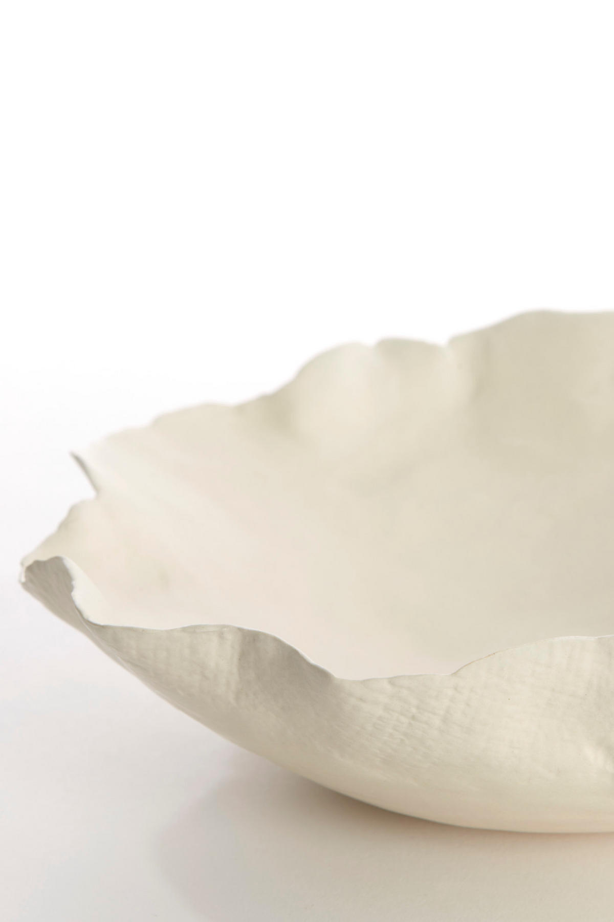 SCHALE Banda Weiß Ø34/11 cm - Weiß, Keramik (11cm) - Light & Living