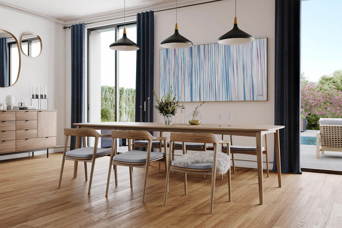 ÖLGEMÄLDE XXL Blau 200/100 cm - Blau/Weiß, Holz/Textil (6.68/100cm) - KUNSTLOFT