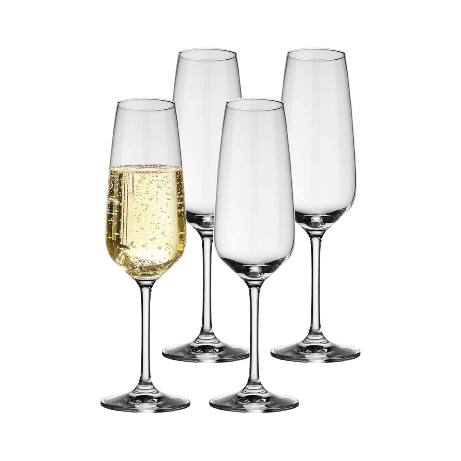 SEKTGLÄSER Voice Basic transparent 283 ml 4er Set - Transparent, Glas (0.283L) - Villeroy & Boch