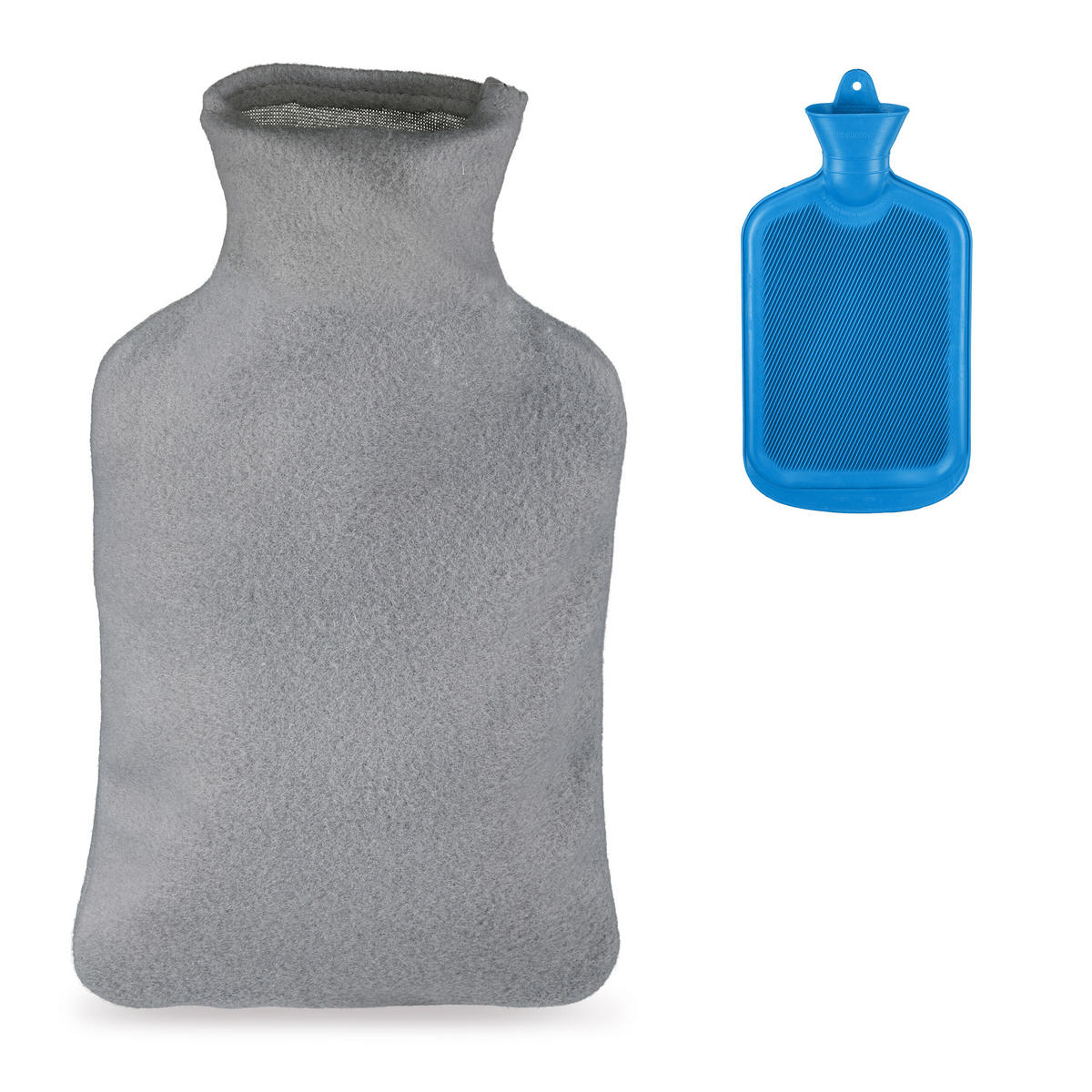WÄRMFLASCHE - Multicolor, Kunststoff/Textil (19.5/36/5cm) - Relaxdays