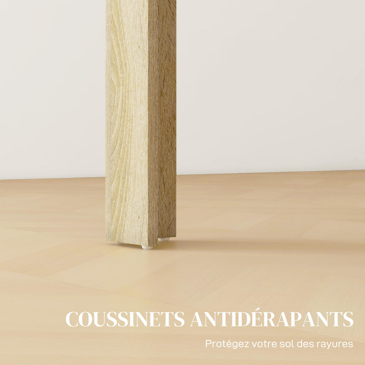ESSTISCH Naturfarben und Weiß Holzoptik 140/90/75 cm - Eichefarben, Holz (89.5/140/75cm) - PANGIVO
