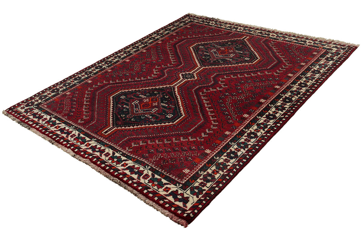 ORIENTTEPPICH handgeknüpft Gashgai Rot 205/164 cm Schurwolle - Rot, Textil (164/205cm) - Looma