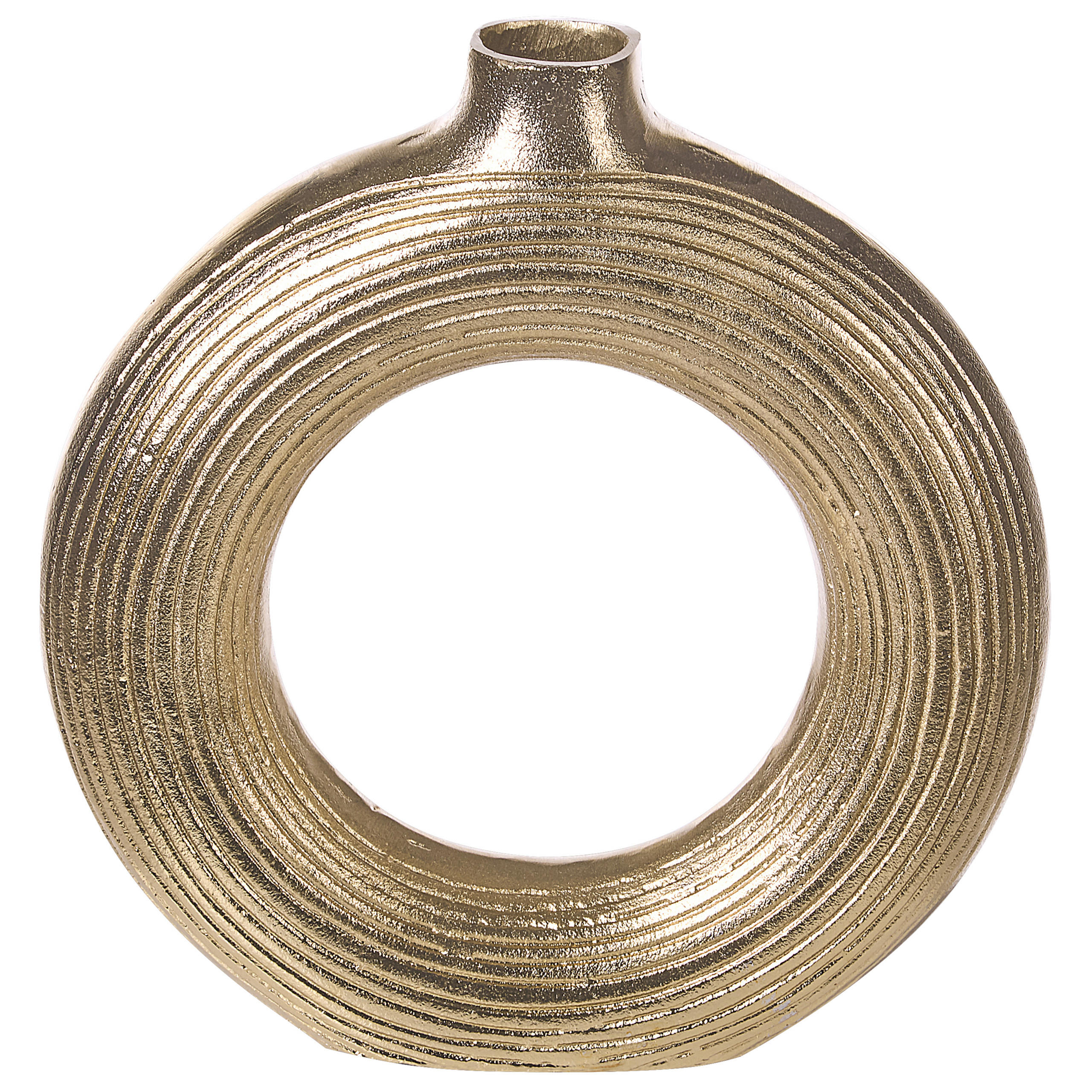 DEKOVASE Aluminium gold Comal - Goldfarben, Metall (40cm) - Beliani