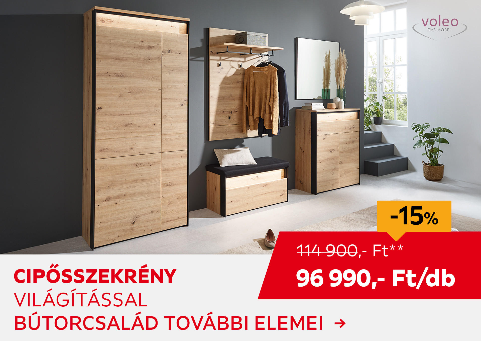 CIPŐSSZEKRÉNY Kiemelt termék 114900 Ft.- helyett 96990 Ft.-