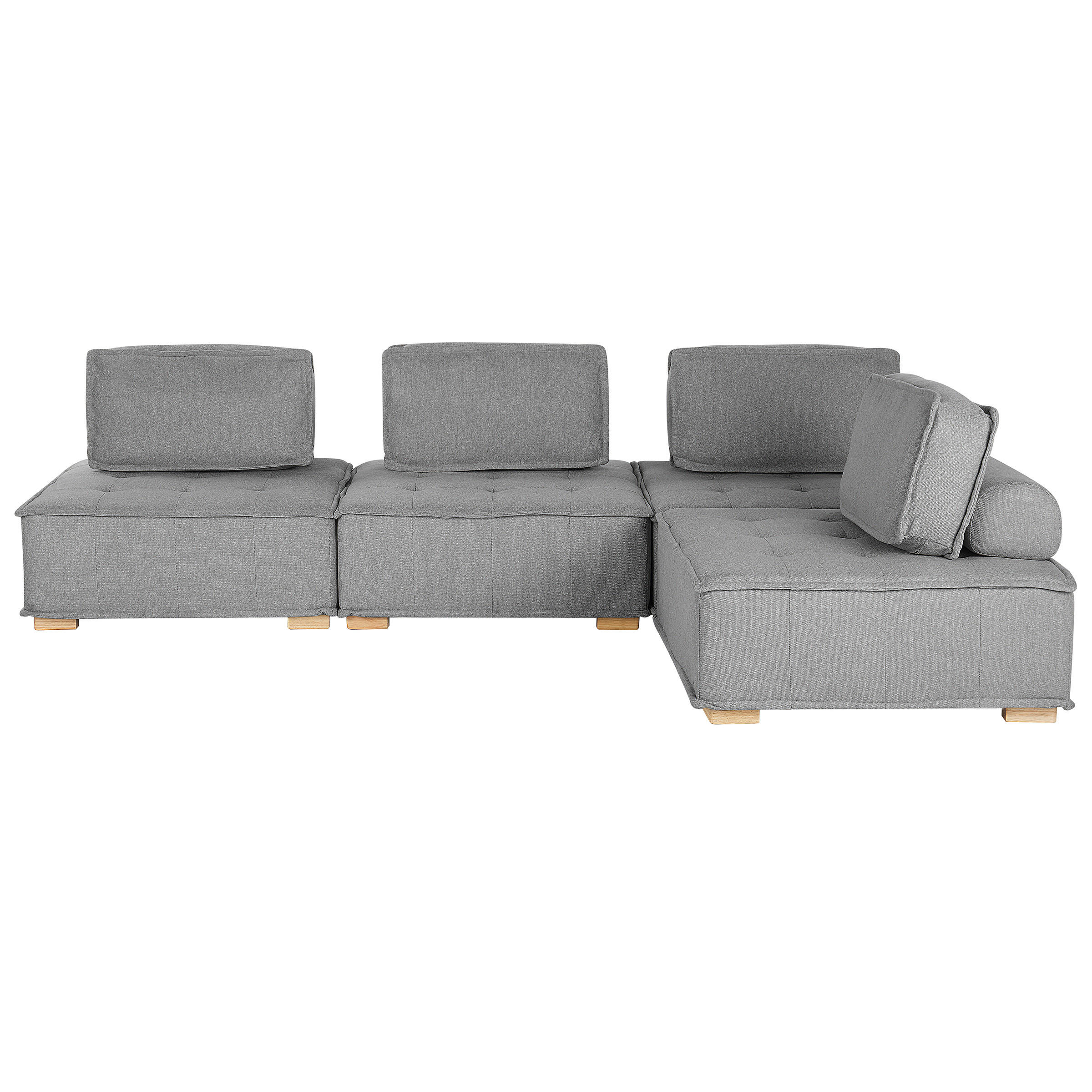 Beliani Ecksofa Dunkelgrau, Braun 300x200 cm