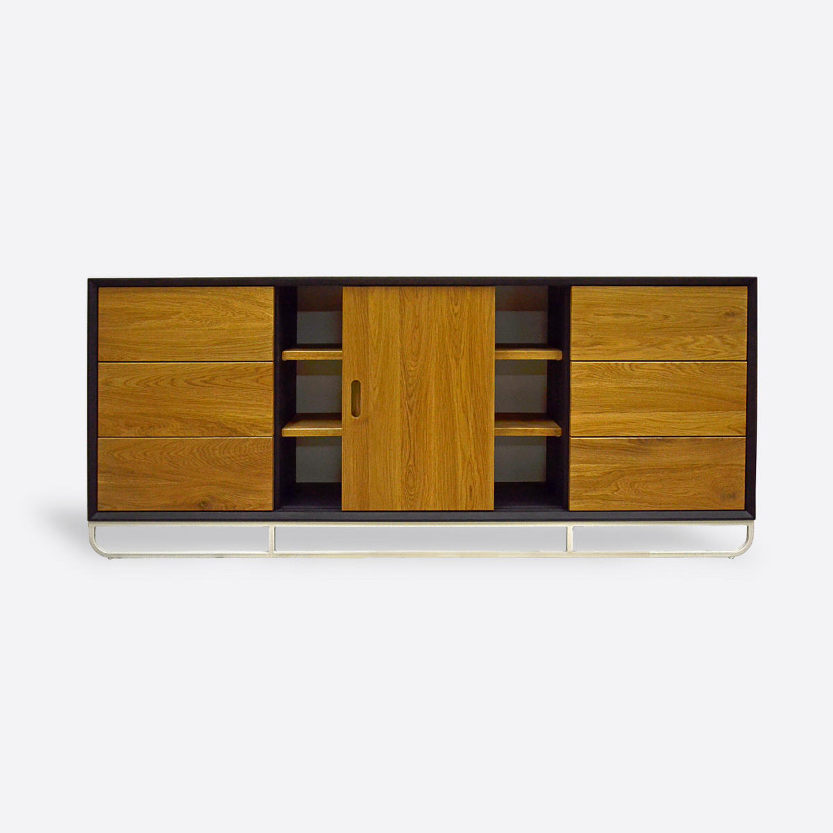 EICHEN-TV-SCHRANK mit Schubladen für das Wohnzimmer DENIS II - Eichefarben, Holz (180/75/35cm) - Rawood Furniture