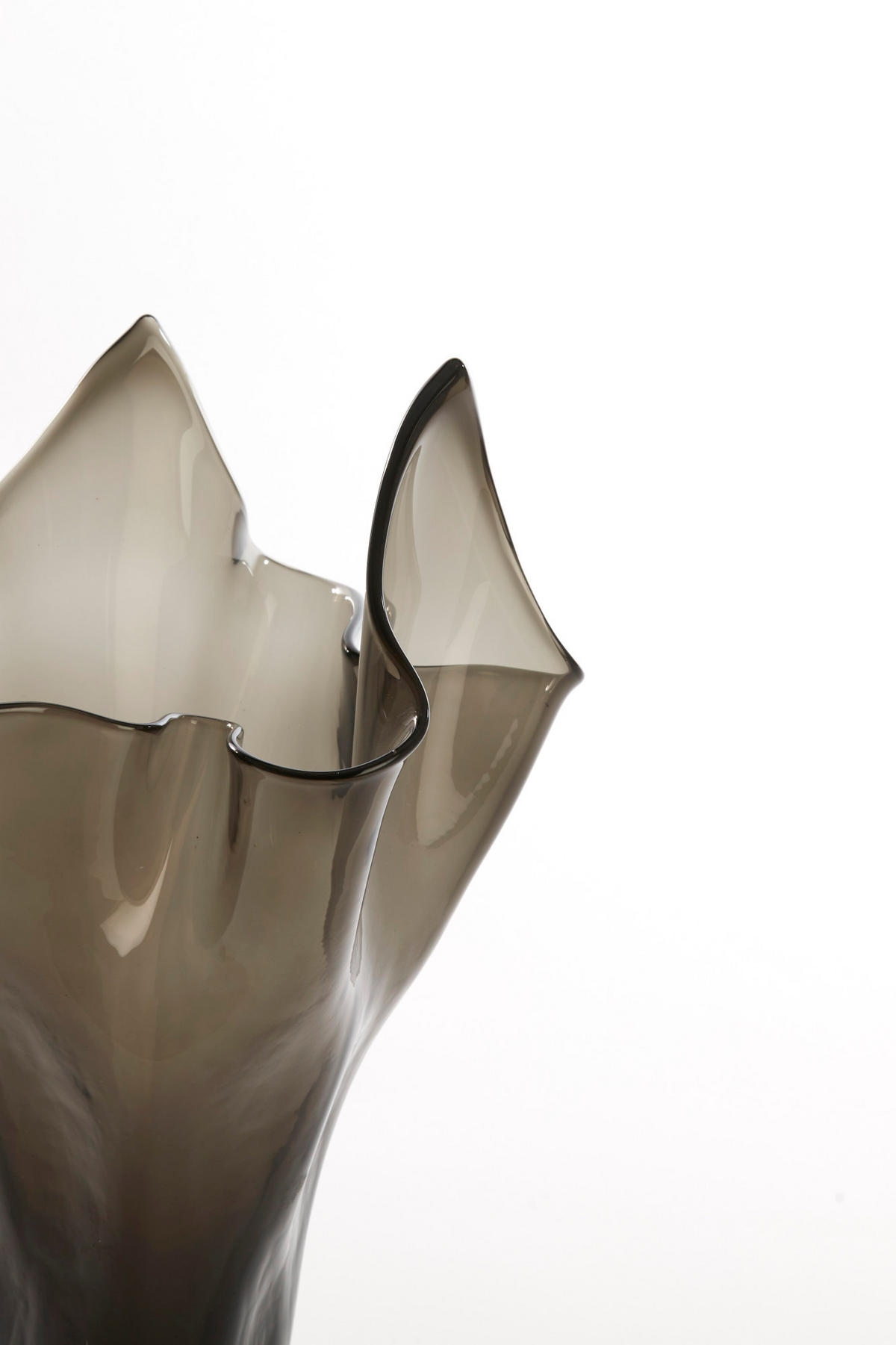 VASE Aiora Grau Ø22/40 cm - Grau, Glas (22/40cm) - Light & Living