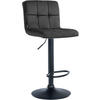 BARHOCKER Samt Dunkelgrau - Dunkelgrau/Schwarz, Textil/Metall (46/94/47cm) - CLP