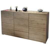 SIDEBOARD Rova Eiche Evoke - Eiche San Remo, Holzwerkstoff (138.5/75.5/35cm) - Vladon