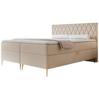 BOXBETT Caresso Beige, Chenille, 140x200 cm - Beige/Goldfarben, Textil/Metall (140/200cm) - Selsey