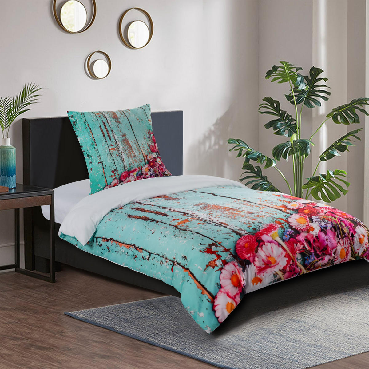 BETTWÄSCHE 4-teilig Spring - Pink, Naturmaterialien (135/200cm) - Sanilo