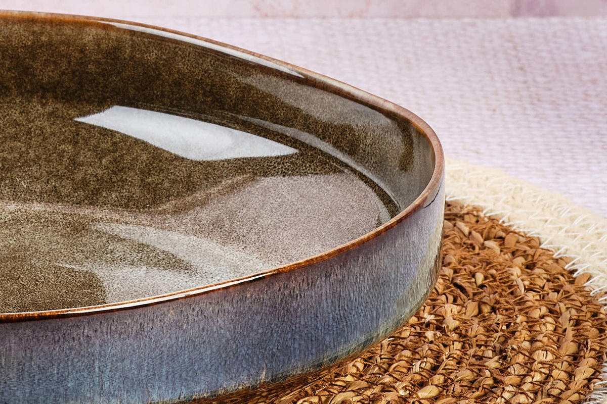 OBSTSCHALE Genesis Ø28cm - Basalt - Braun, Keramik (28/6.5cm) - Björn