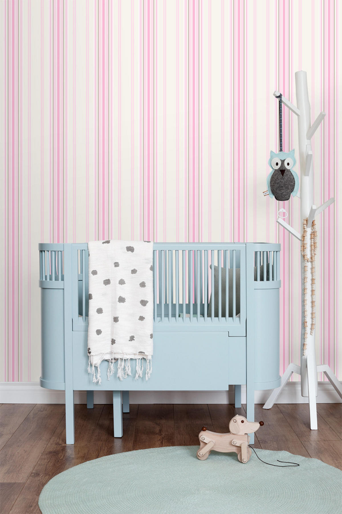 TAPETE Streifen 53 cm x 10.05 m - Pink, Papier (53/0.1cm) - ESTAhome