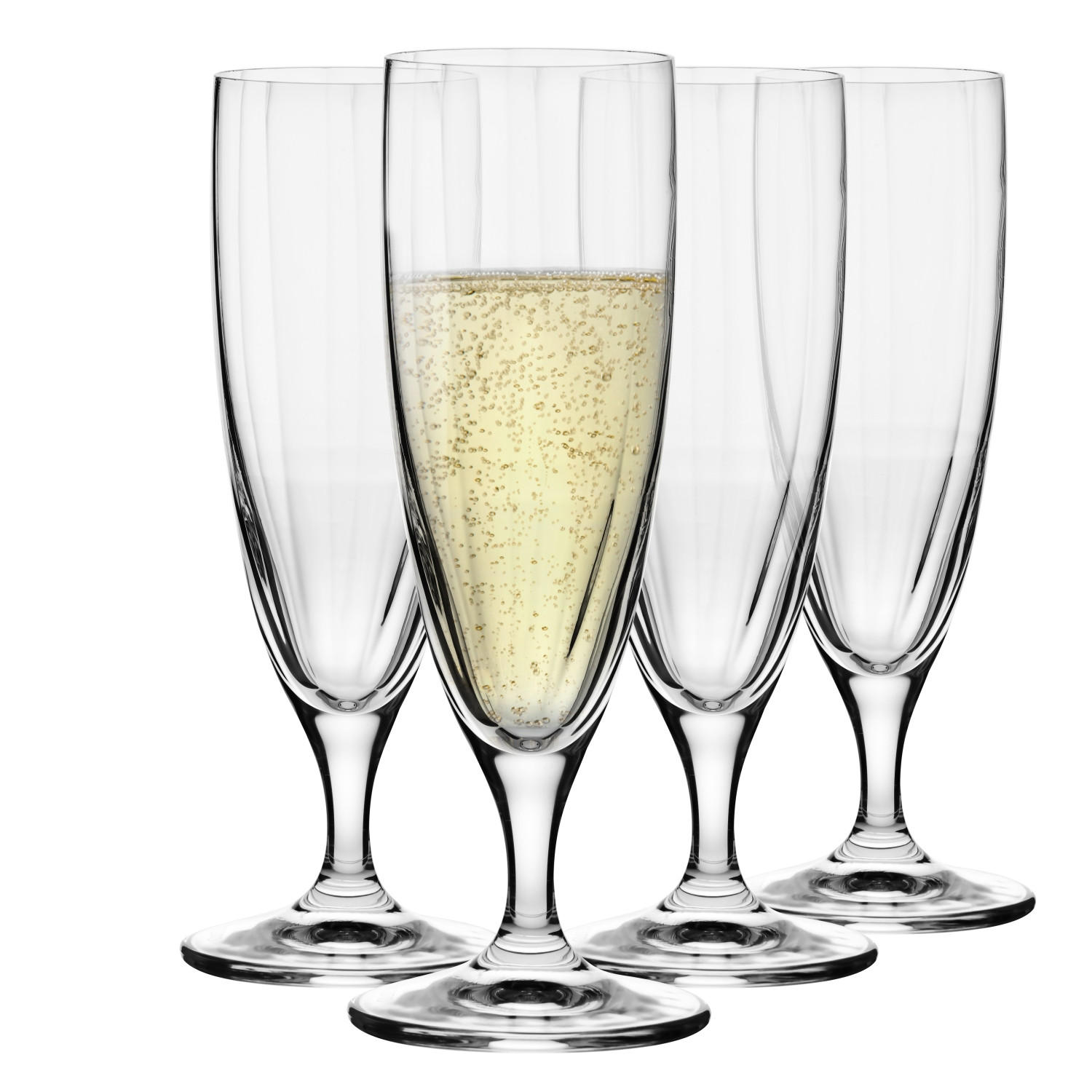 SEKTGLÄSER AUF KURZEM STIEL, 4er-Set, 160 ml - Transparent, Glas (0.16L) - Krosno Glass
