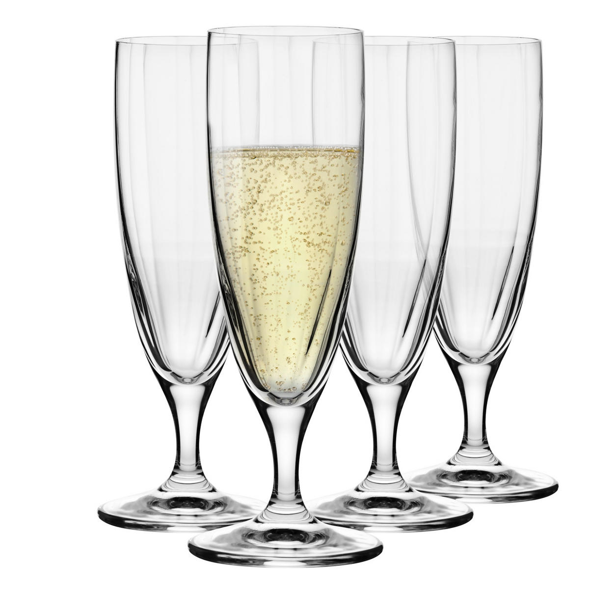SEKTGLÄSER AUF KURZEM STIEL, 4er-Set, 160 ml - Transparent, Glas (0.16L) - Krosno Glass