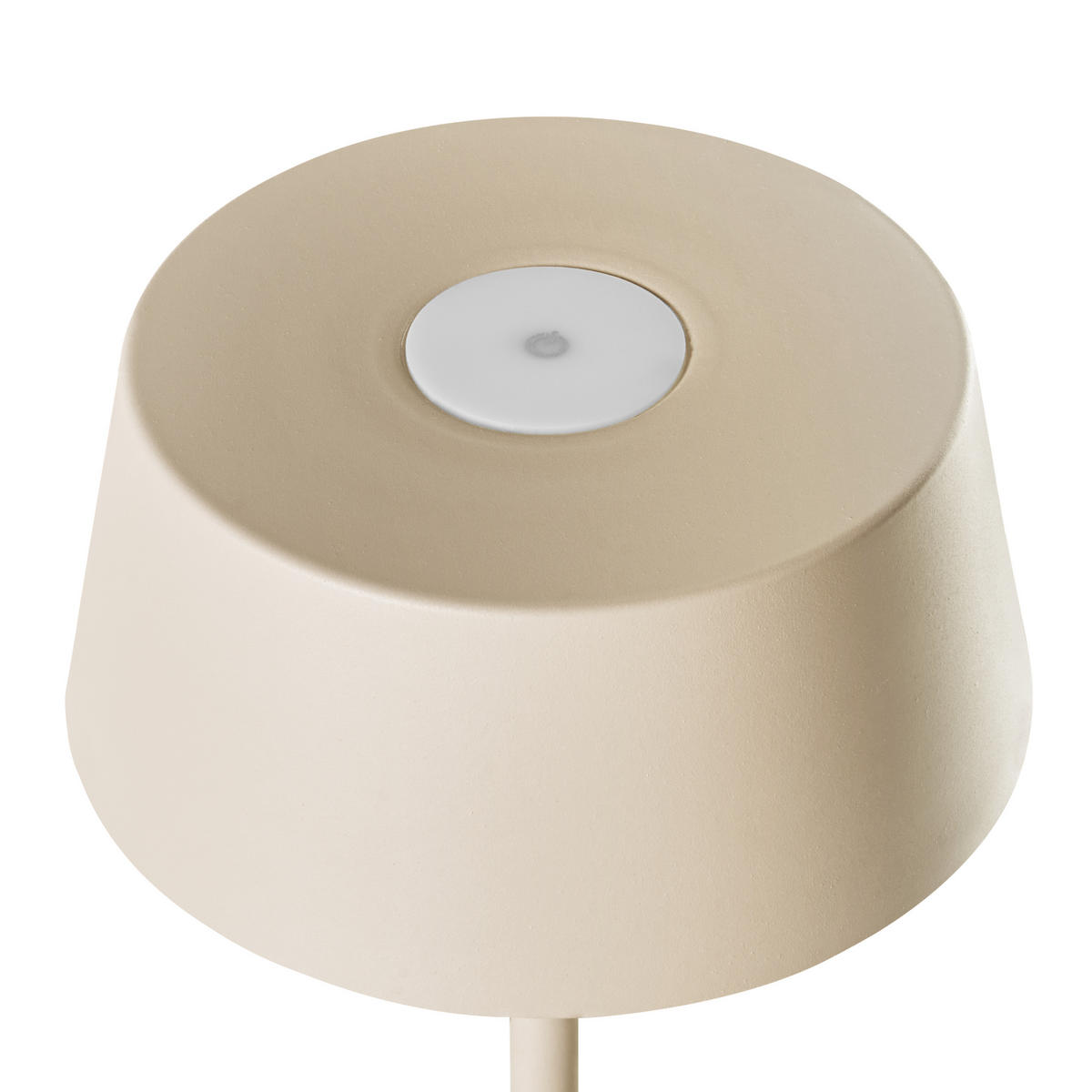 KABELLOSE LED Tischlampe mit Dimmer Metall Beige Guder - Beige, Metall (15/15/36cm) - Beliani