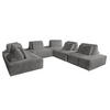 MODULSOFA WIOLO SOFT 6 MODULE 6 KISSEN Grau Cord - Schwarz/Grau, Kunststoff/Textil (333/84/333cm) - KAWOLA