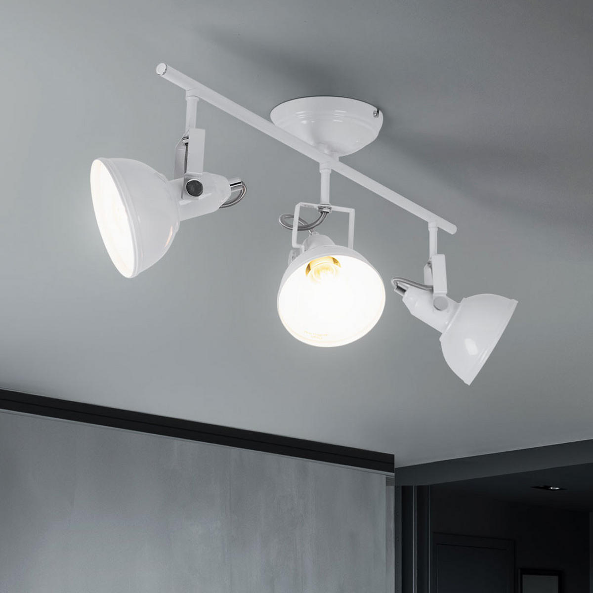 LED DECKENLEUCHTE Weiß Glänzend - Weiß, Metall (60/13/25cm)