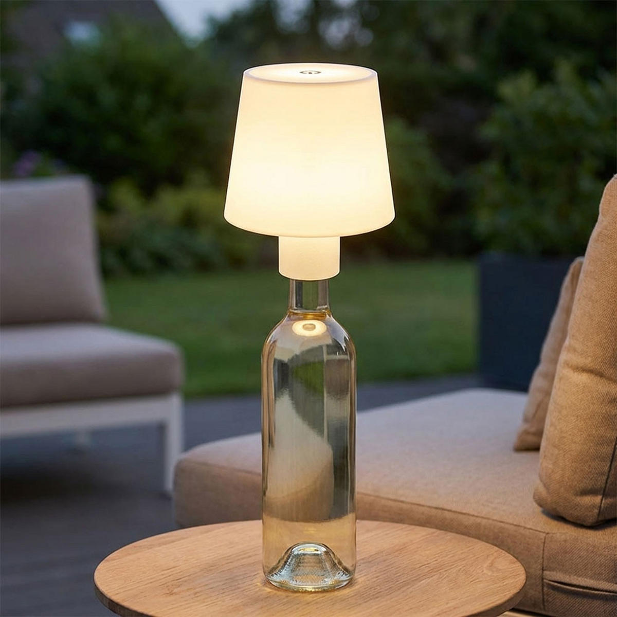 LED TISCHLEUCHTE Vannie Weiß - Weiß, Kunststoff (10.6/10.6/13cm) - Globo Lighting