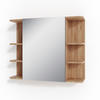 BADSPIEGELSCHRANK Fynn Goldkraft Eiche 79.6 x 64 cm - Anthrazit/Eiche Wotan, Holzwerkstoff (79.6/64/21.2cm) - Vicco
