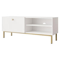 TV-LOWBOARD Nutero 1KW - Goldfarben/Weiß, Holzwerkstoff/Metall (120/48/35cm) - MIRJAN24