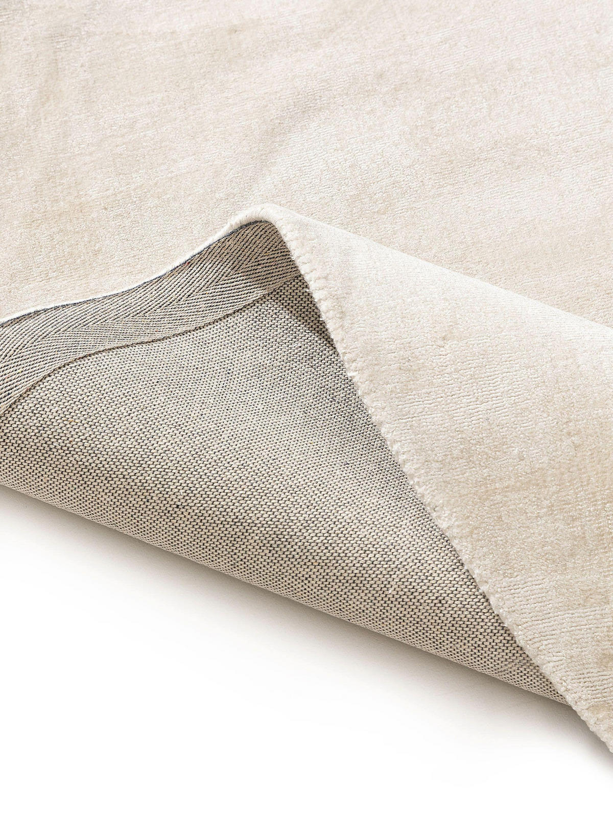 VISKOSETEPPICH rund Nova Cream ø 160 cm rund - Creme, Textil (160/160cm) - benuta Pure
