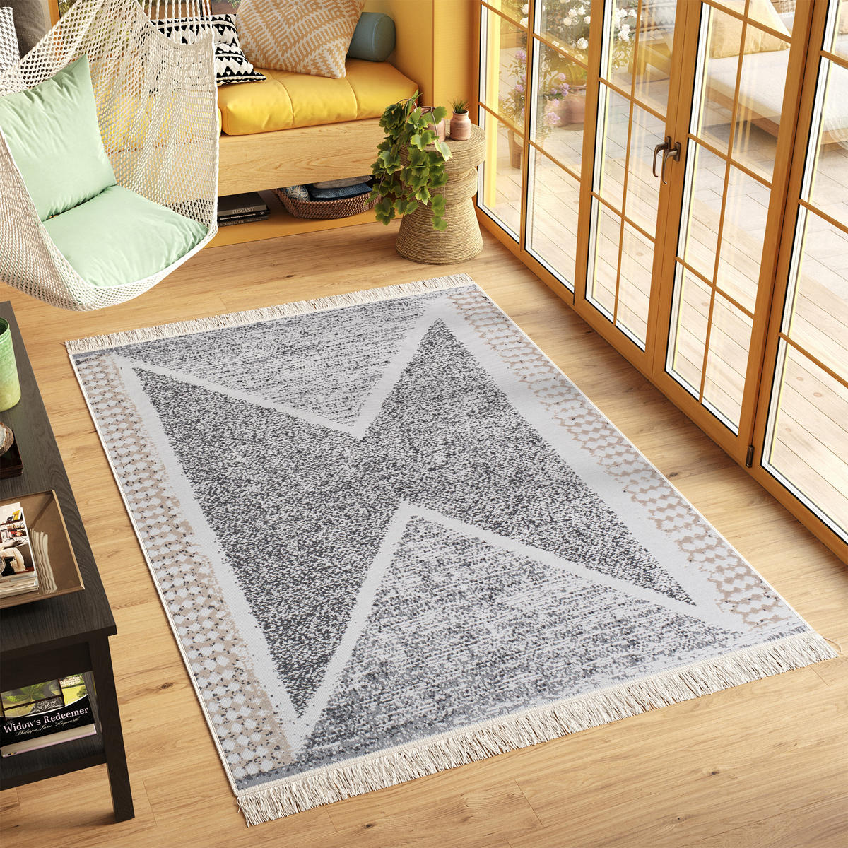 TEPPICH AZTECA Grau 120/170 cm - Grau, Naturmaterialien (120/170cm) - Tapiso