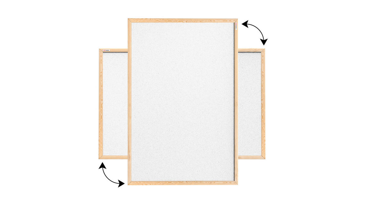 WEISS Pinnwand mit Holz Rahmen 90x60cm - Weiß, Holz (90/60/1.5cm) - ALLboards