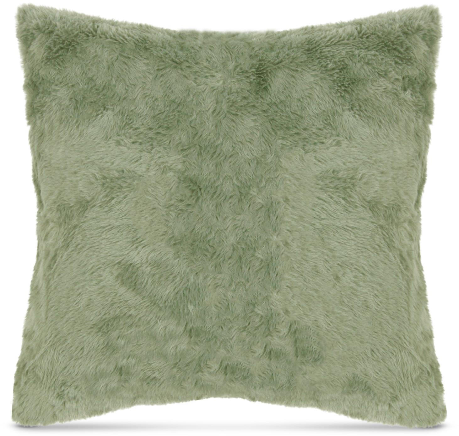 KISSENHÜLLE Plüschig Salbei 45x45 cm - Salbeigrün, Textil (45/45cm)