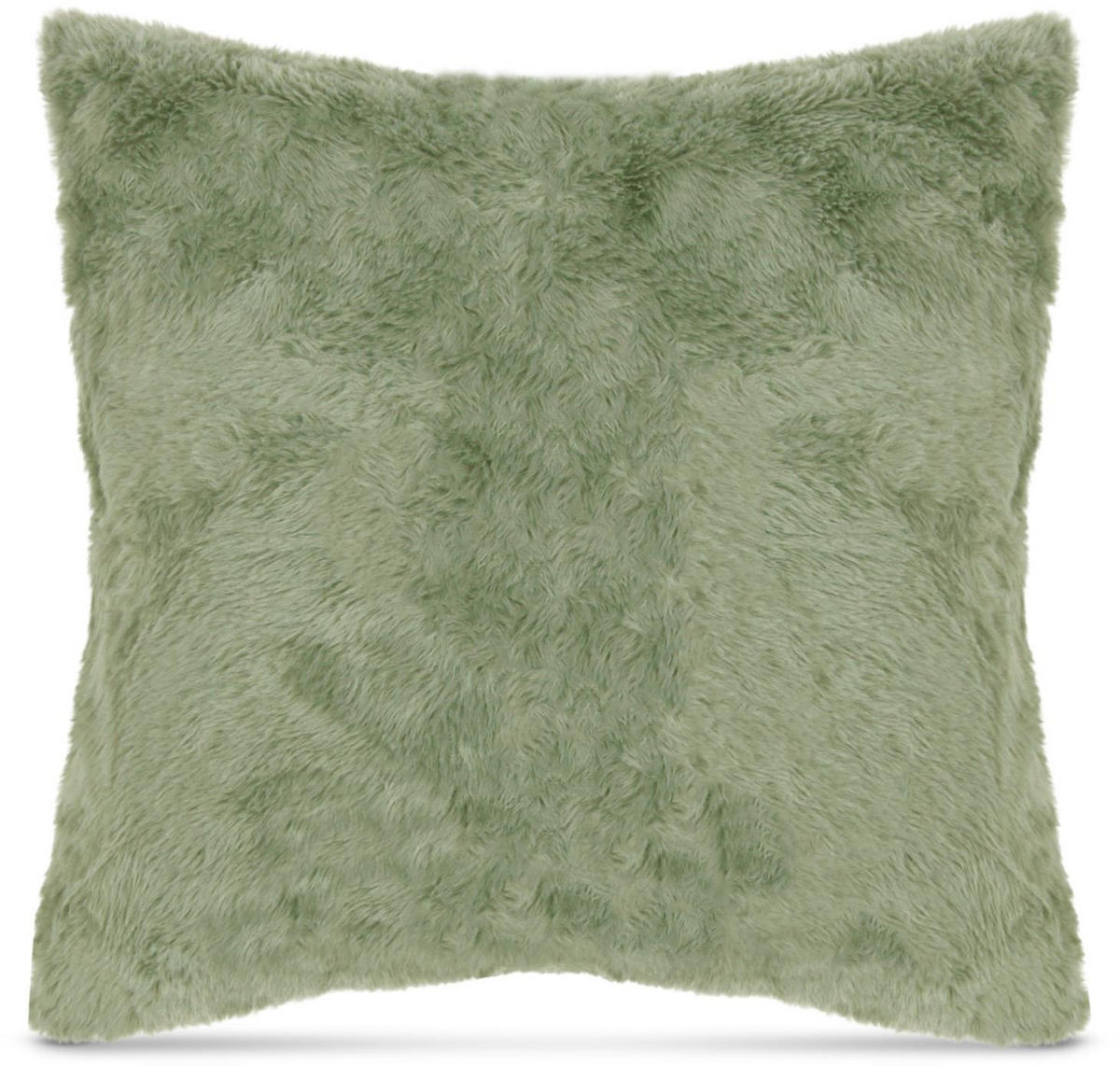 KISSENHÜLLE Plüschig Salbei 45x45 cm - Salbeigrün, Textil (45/45cm)