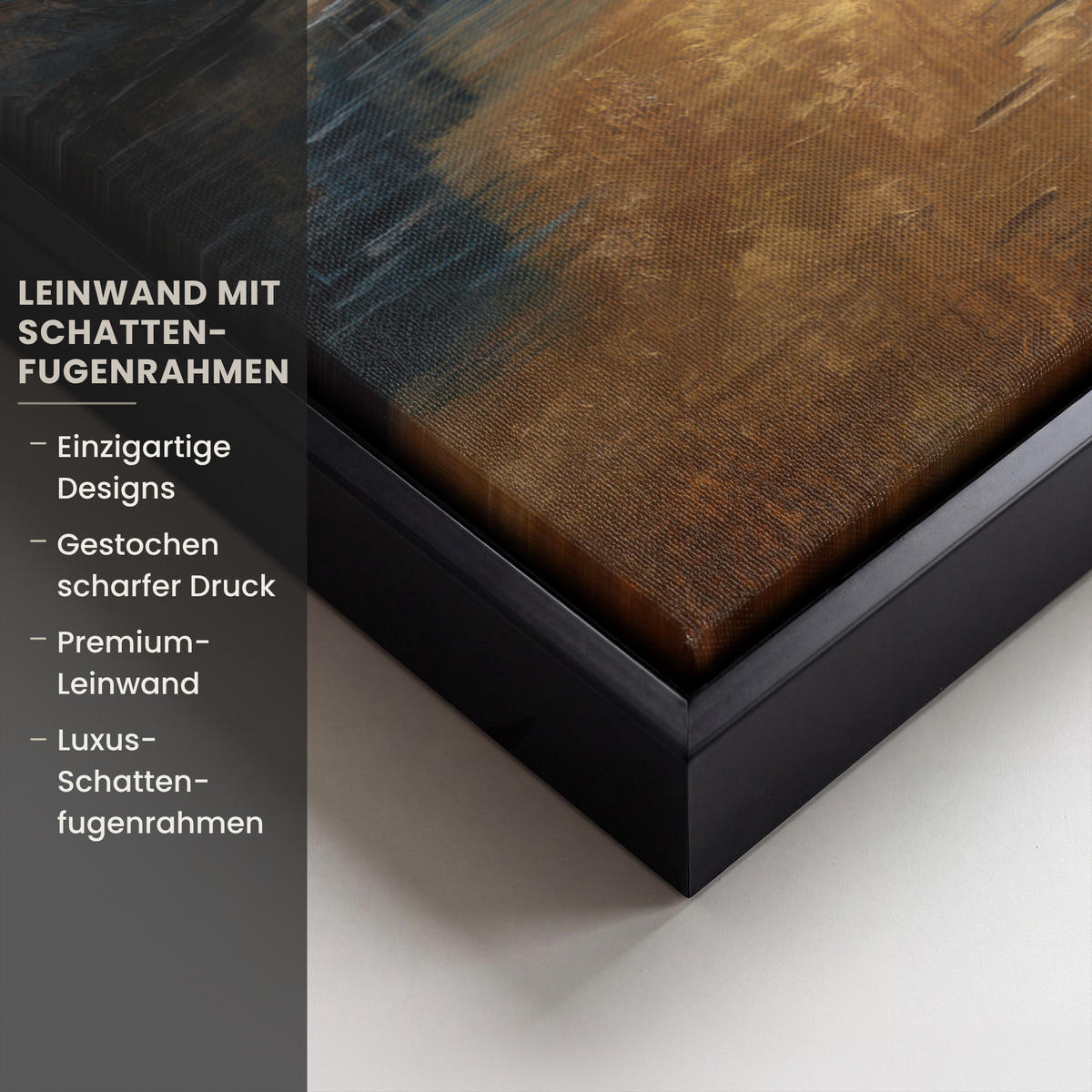 LEINWAND Bilder mit Rahmen - Bergkulisse mit goldenem Sonnenuntergang - 30x40 - Goldfarben, Textil (30/40cm) - MuchoWow