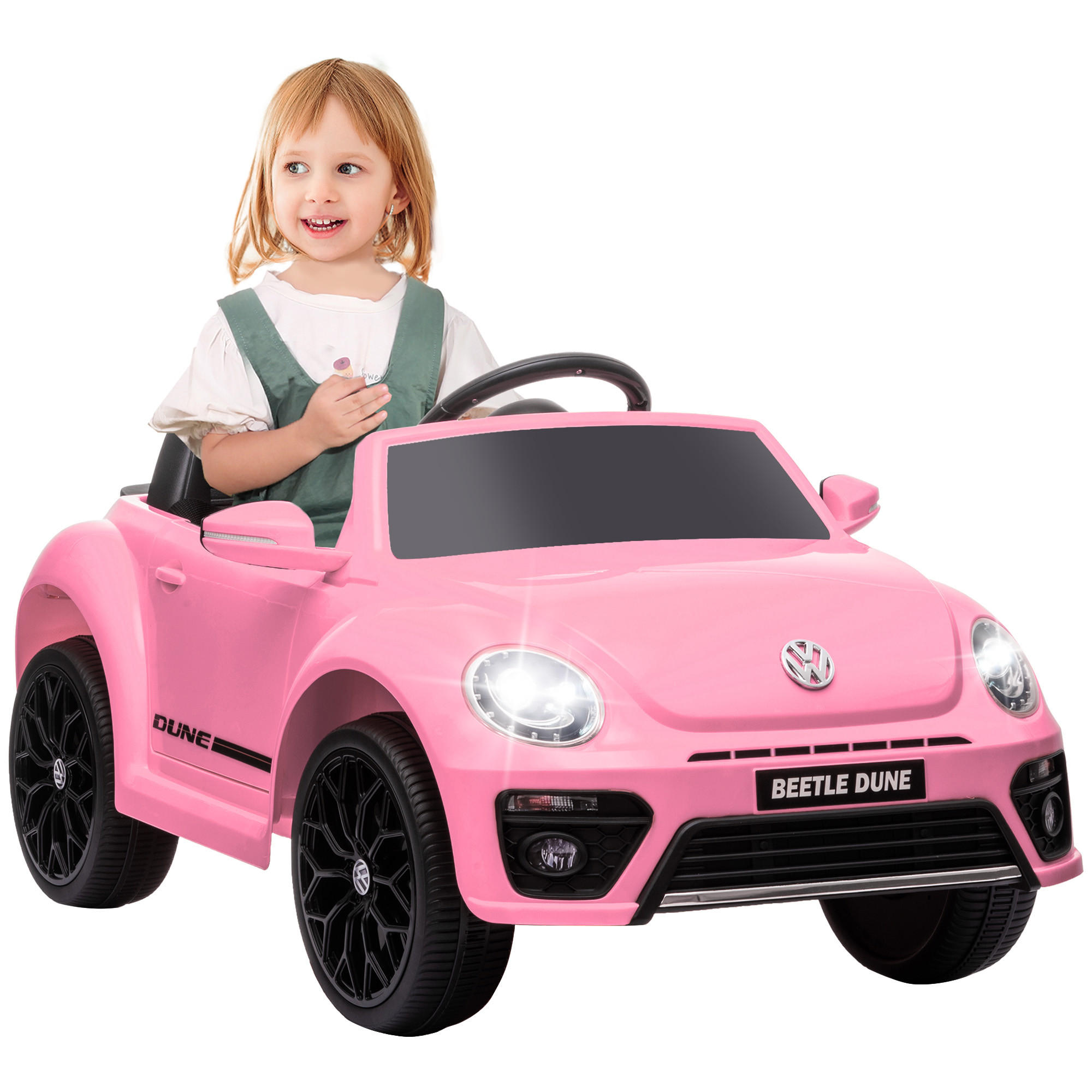 KINDER ELEKTROAUTO, Kunststoff, Metall, Rosa - Rosa, Kunststoff (97/56.5/46cm) - AIYAPLAY