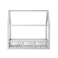 HAUSBETT Massivholz 140/200 cm Weiß - Weiß, Holz - Raumix