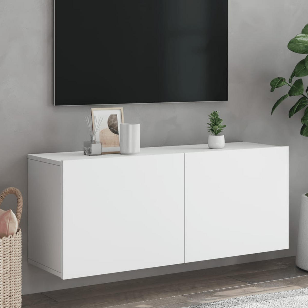 TV-WANDSCHRANK Weiss 100/30/41 Cm - Weiß, Holzwerkstoff (30/41/100cm) - vidaXL