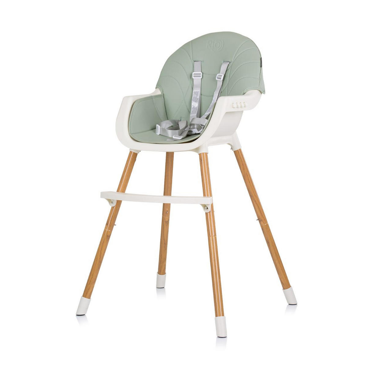 HOCHSTUHL Rio 2 in 1 grün Kinderstuhl rutschfeste Beine 5-Punkt-Gurt - Grün, Metall (61/84/51cm) - Chipolino