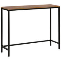 KONSOLENTISCH dunkler Holzfarbton/schwarz Tulia - Dunkelbraun/Schwarz, Holzwerkstoff (30/100/81cm) - Beliani