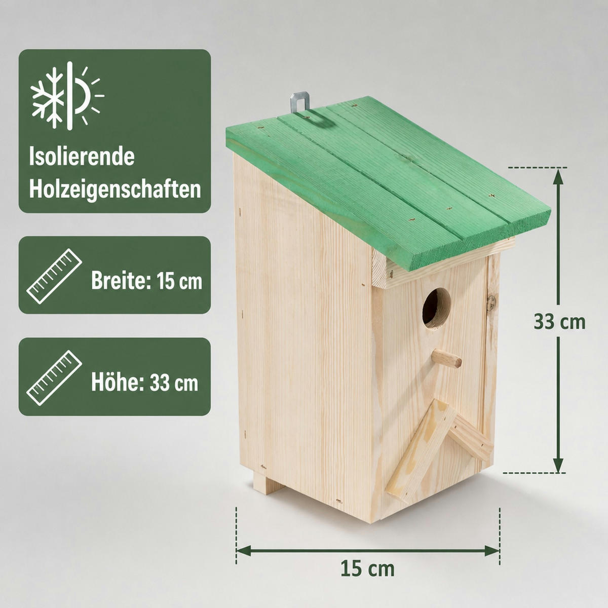 NISTKASTEN für Meisen 'Eifel' - Multicolor, Holz (15/33/19cm) - Westfalia