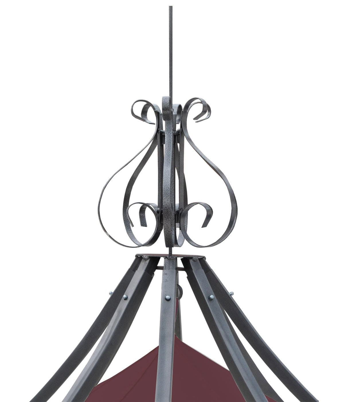 PERGOLA Almeria 330x300x300cm Rundpavillon Rot-Braun - Braun, Metall (300/330/300cm) - BERLINLODGE