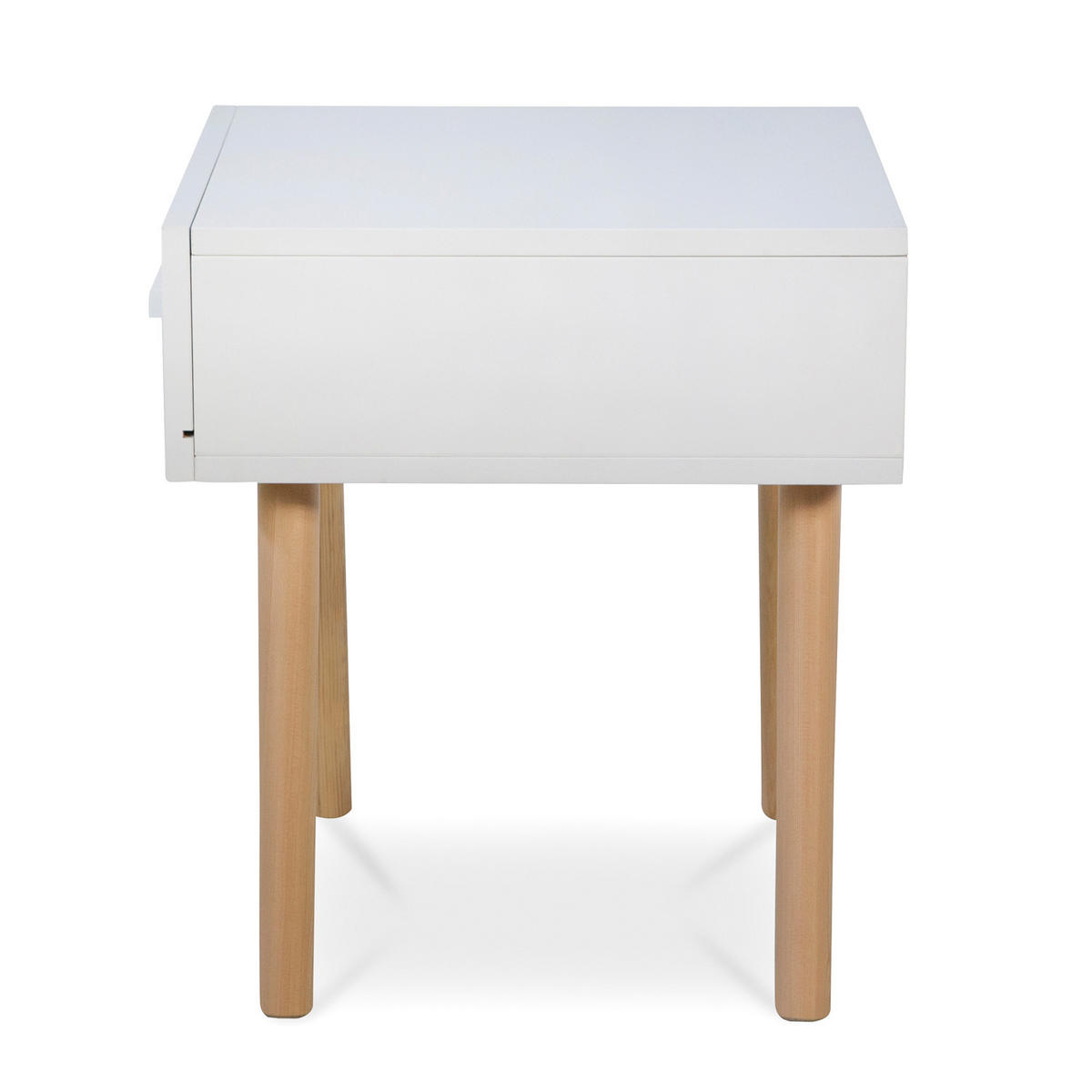 NACHTTISCH weiß - Weiß, Holz (40/46/40cm) - Homestyle4u