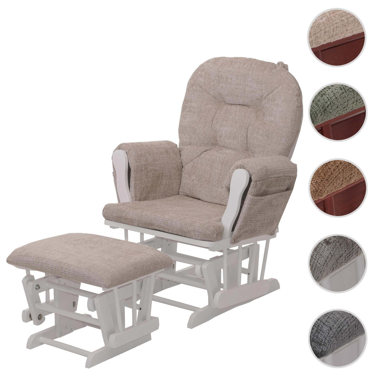 RELAXSESSEL Cremeweiß, Weiß - Weiß, Textil (75/100/71cm) - MCW