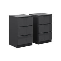 NOČNÍ STOLEK Fino Černý vysoký lesk - vysoce lesklá černá, kompozitní dřevo (37.6/61.8/35cm) - Vicco