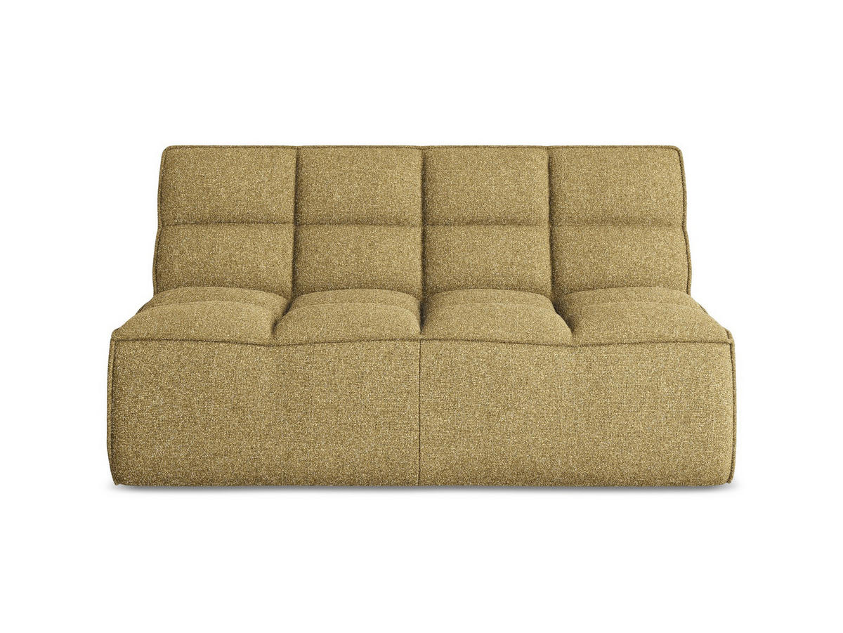 2-SITZER-SOFA Strukturstoff Stoff Gelb - Currygelb/Gelb, Kunststoff/Textil (160/75/93cm) - Makamii